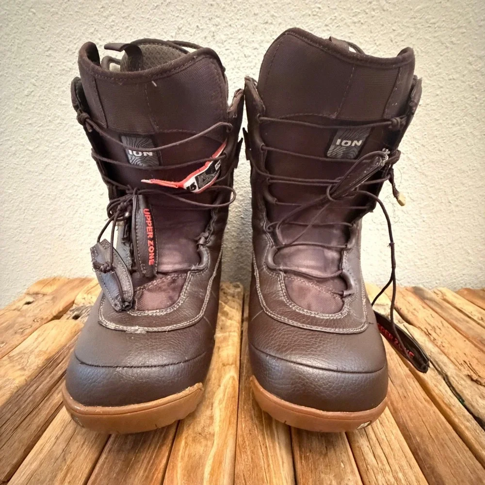 Burton Ion Snowboard Boots Mens 10.5 Brown Leather